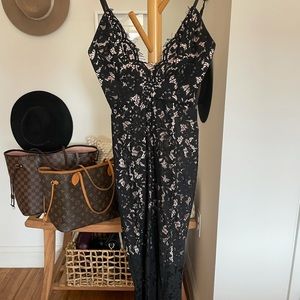 House of CB Black Lace Midi Dress